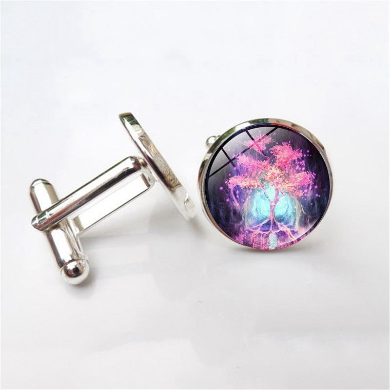 Tree of Life Time Gem Cufflinks