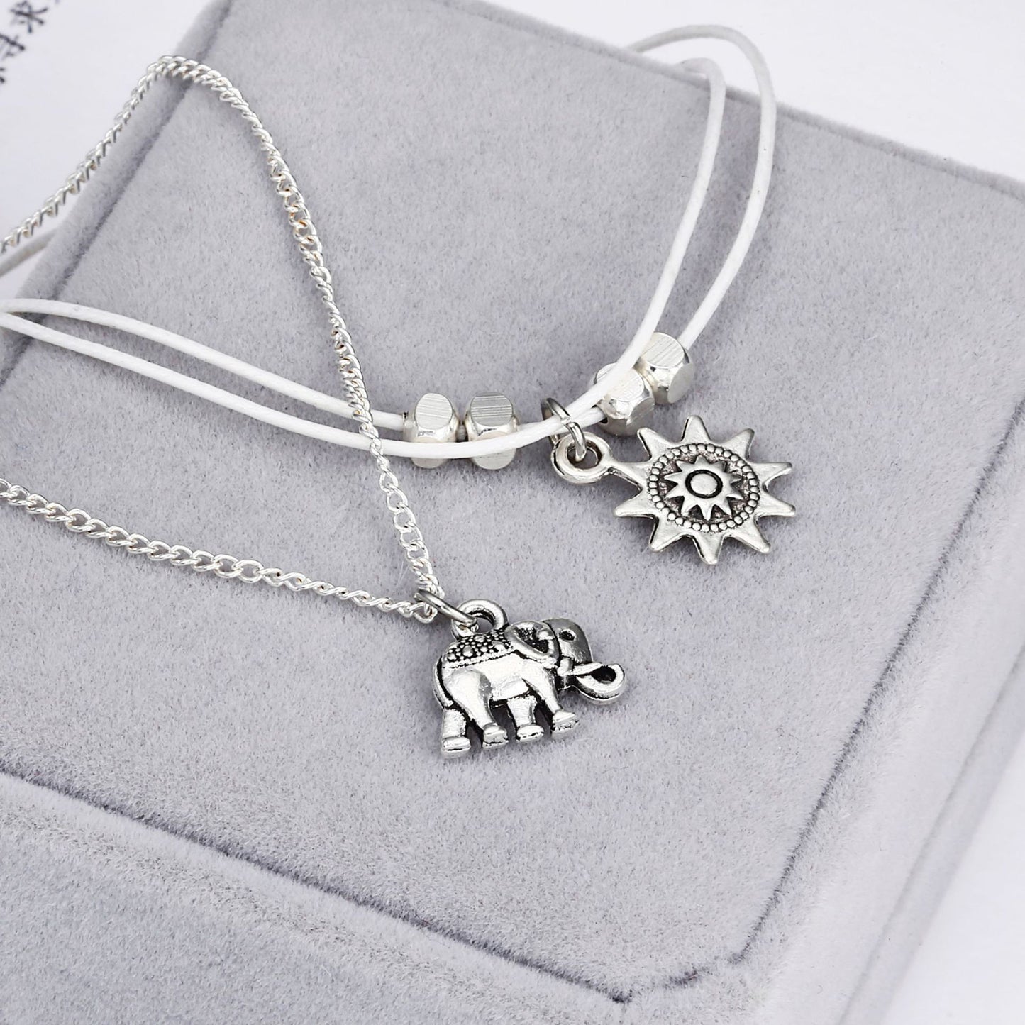 Sun Elephant Pendant Women's Anklet