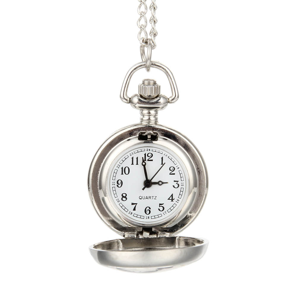 Ladies Magpie Enamel Pocket Watch