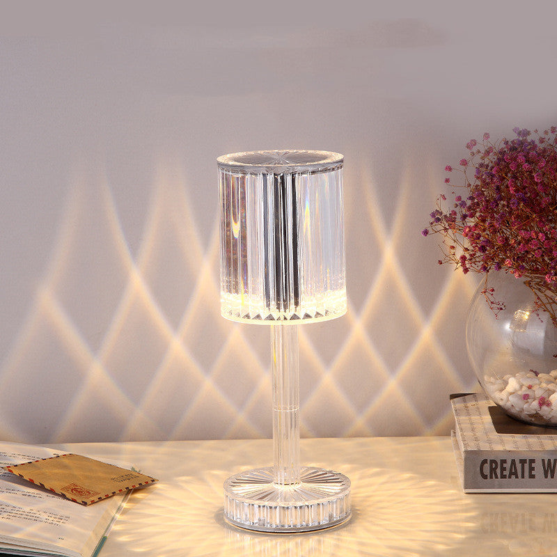 Elegant Crystal Table Lamp with Touch Control & Dimmable LED