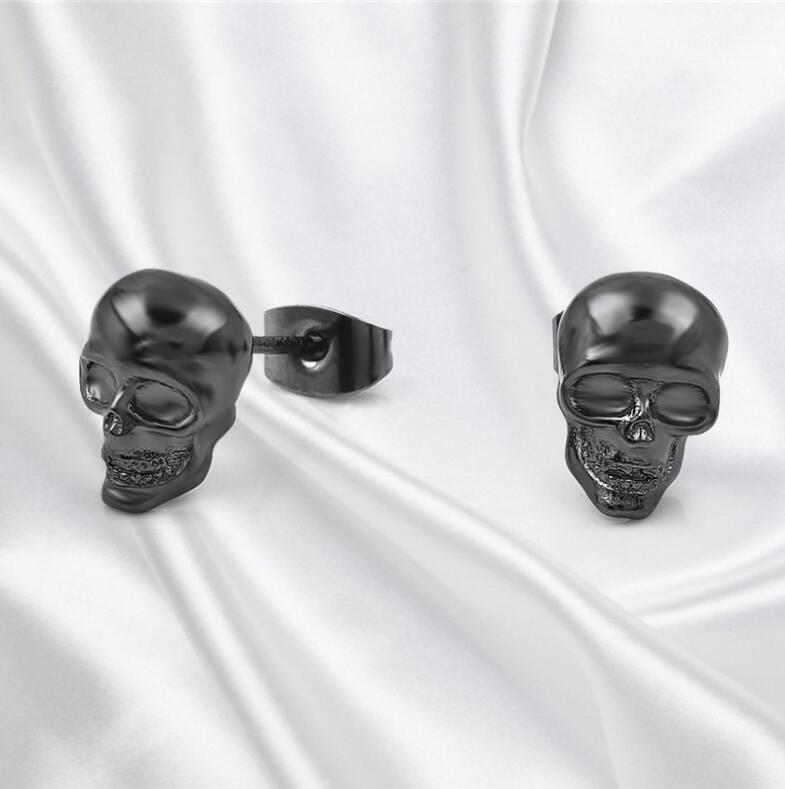 Punk Rock Skull Mens Earrings For Women Small Stud Earings Jewelry Dropshipping Gift