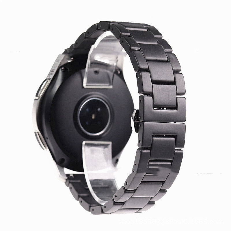 Five-pearl Ceramic Stainless Steel Black Frosted Strap