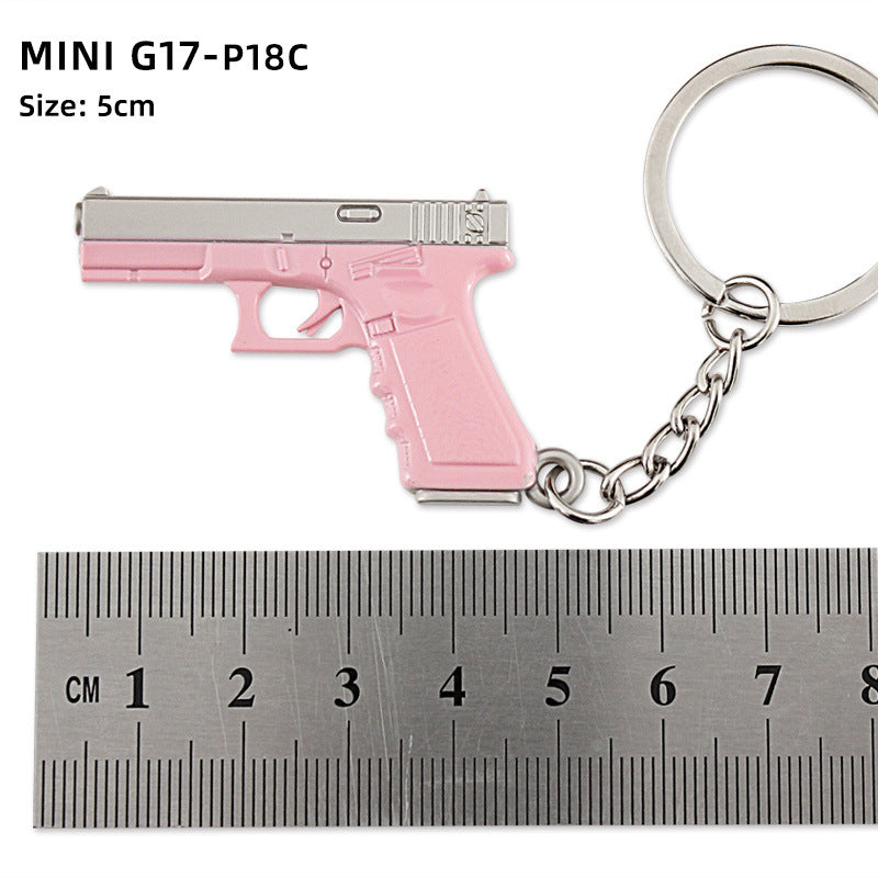 Alloy P92 Model G17 Sand Eagle Left Wheel Keychain