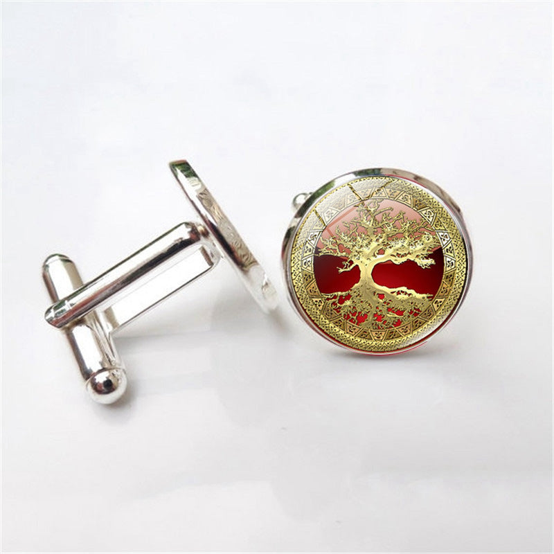 Tree of Life Time Gem Cufflinks