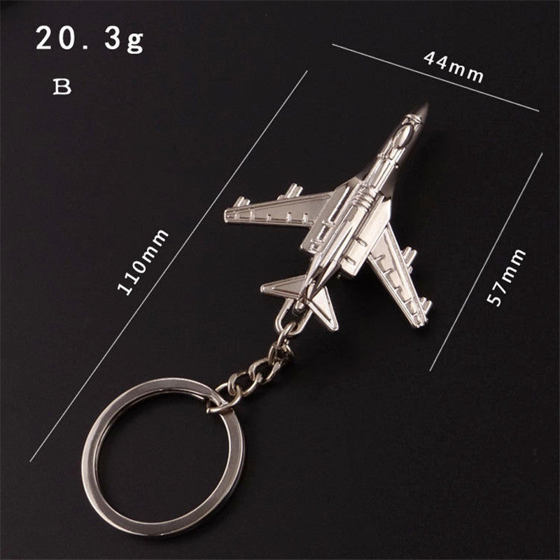 Personalized Creative Civil Aviation Fighter Model Keychain Pendant