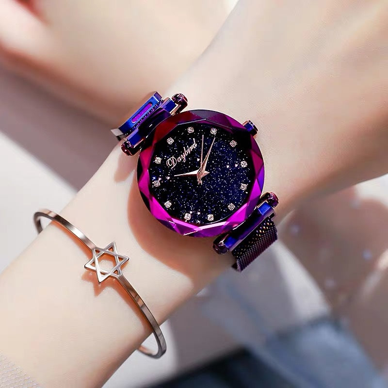 Starry Sky Lady Trendy Waterproof Magnet Quartz Watch