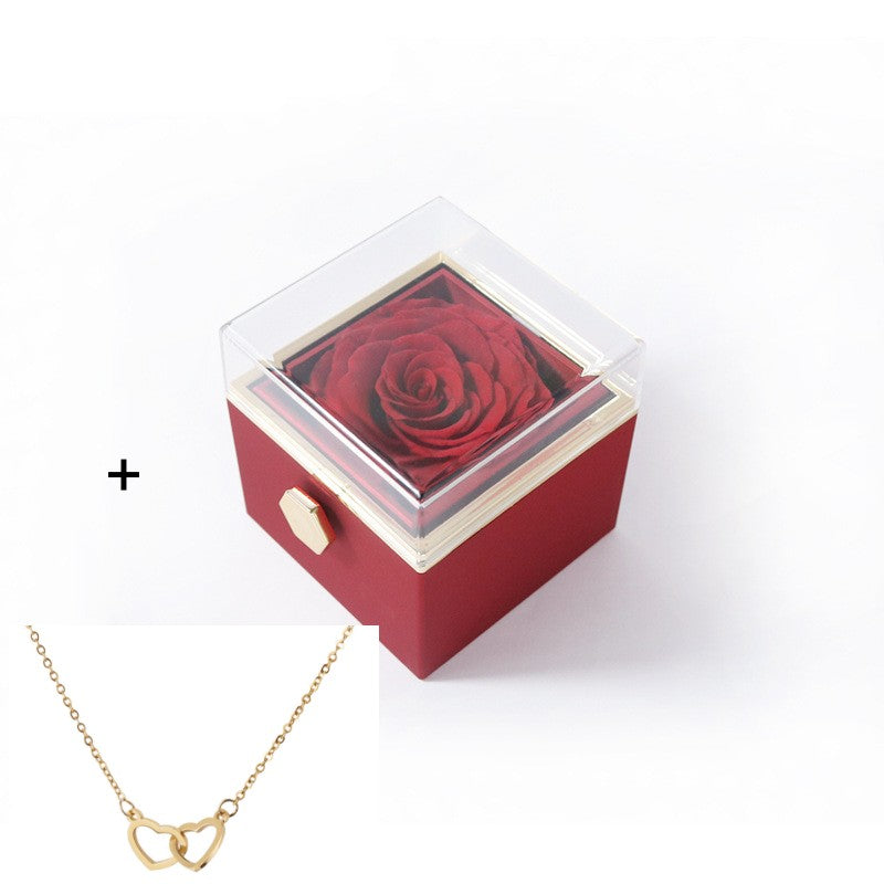 Stainless Steel Double Love Necklace Box Set