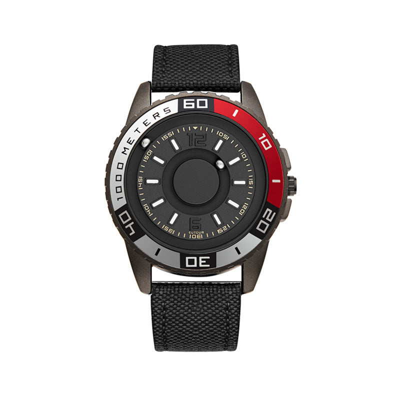 Magnetic black technology metal watch
