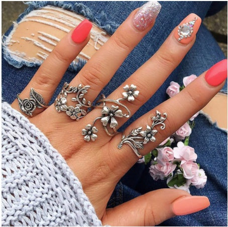 Gold Boho & Vintage Stackable Ring Set