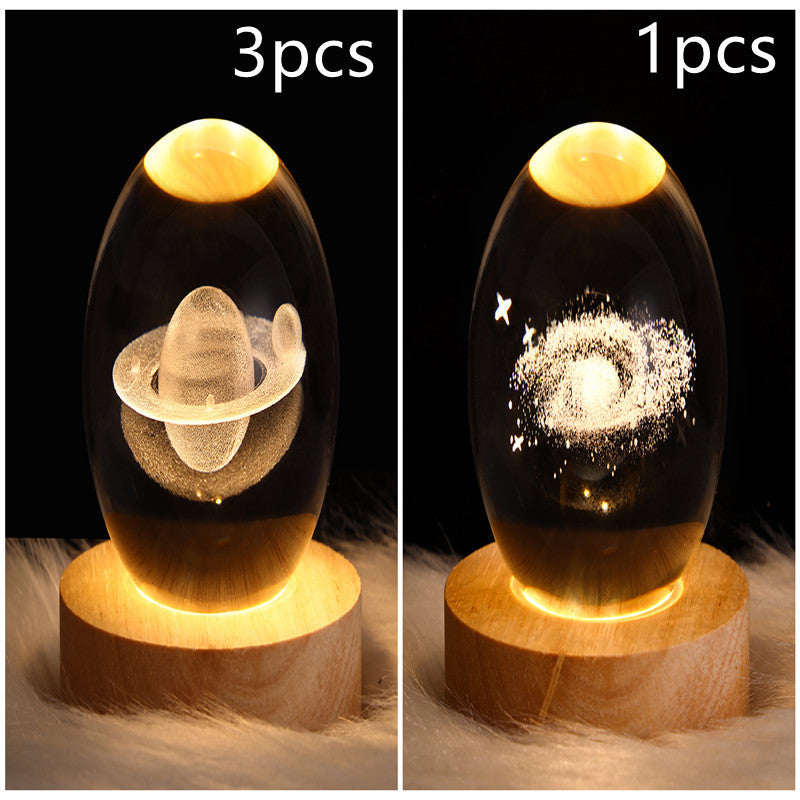 3D Crystal Ball LED Night Light