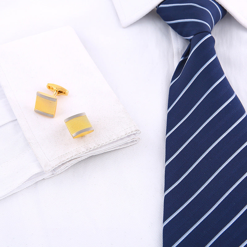 High Quality Gold French Cufflinks Men's Suit Shirt Cuff Buttons