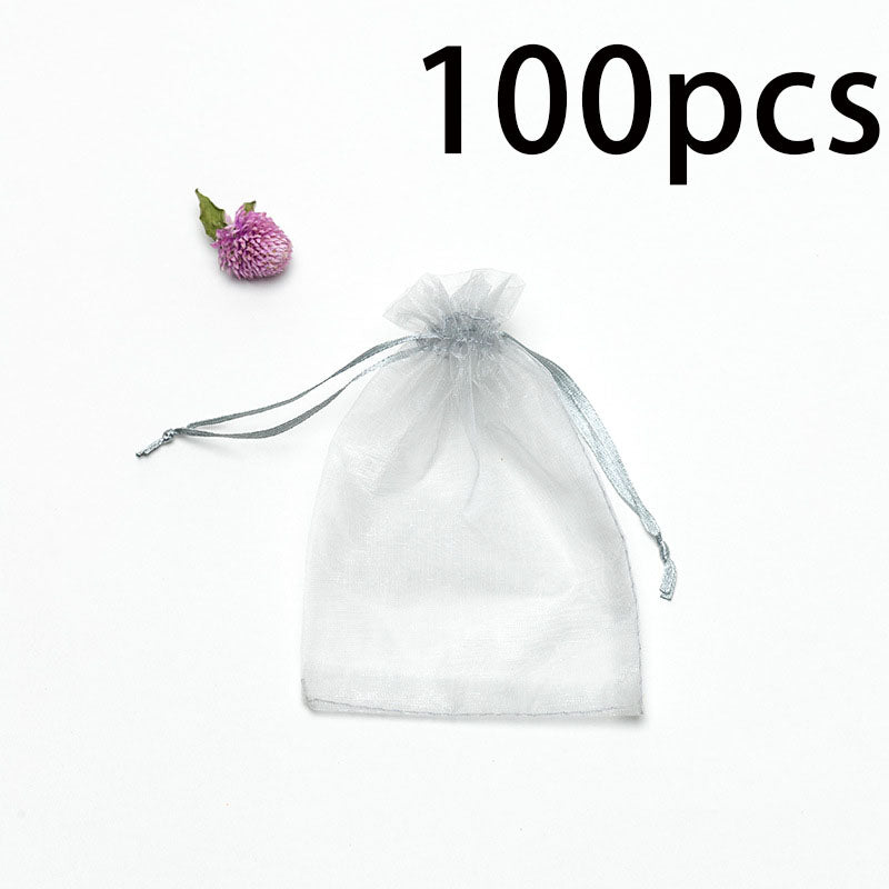 Candy Packaging Bag Drawstring Bag Jewelry Camphor Wood Bead Mesh Bag