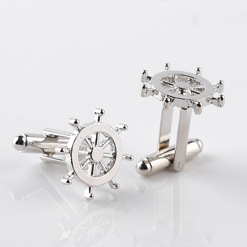 New Men's Sailing Personality Rudder Cufflinks