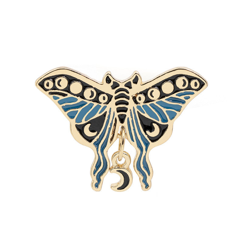 Creative Drip Oil Butterfly Moth Shape Paint Brooch