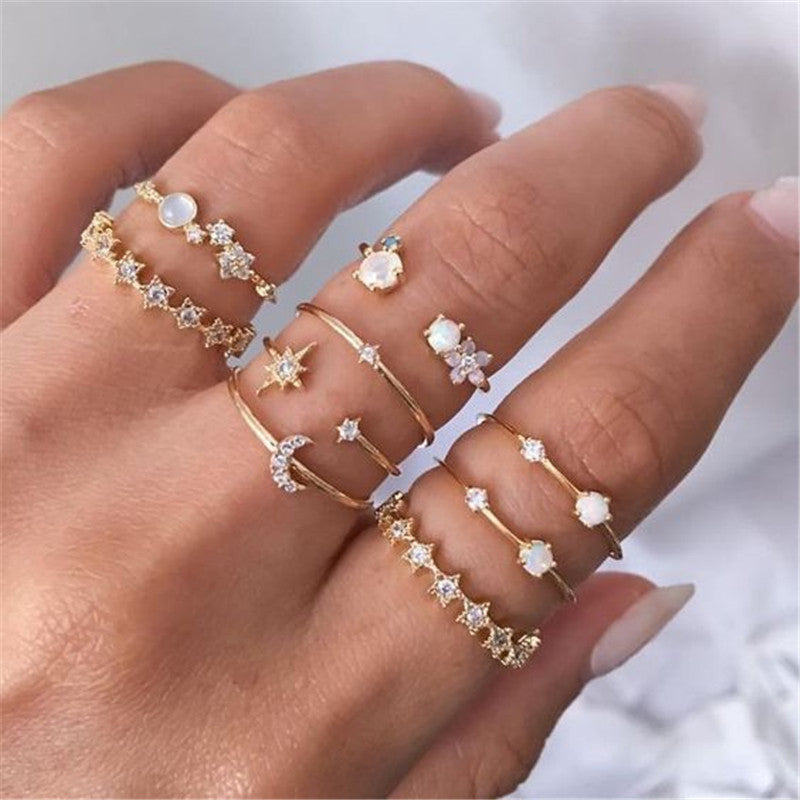 Retro women's joint ring ring set