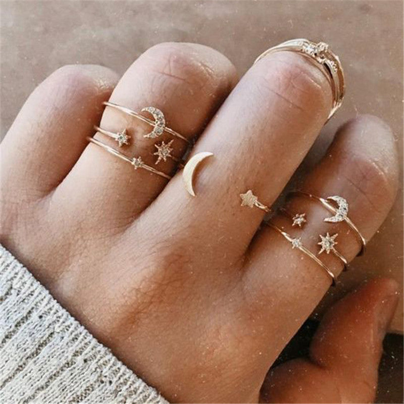 Retro women's joint ring ring set