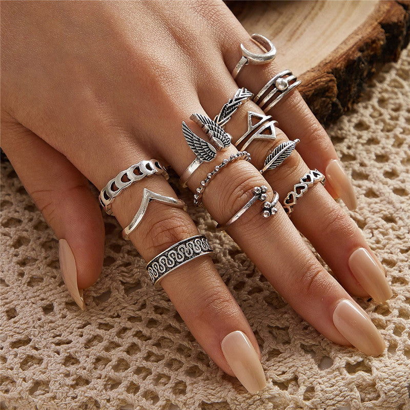 Retro women's joint ring ring set