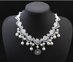 European fashion elegant jewelry bride wedding accessories necklace pearl necklace set of high-end super cost-effective package