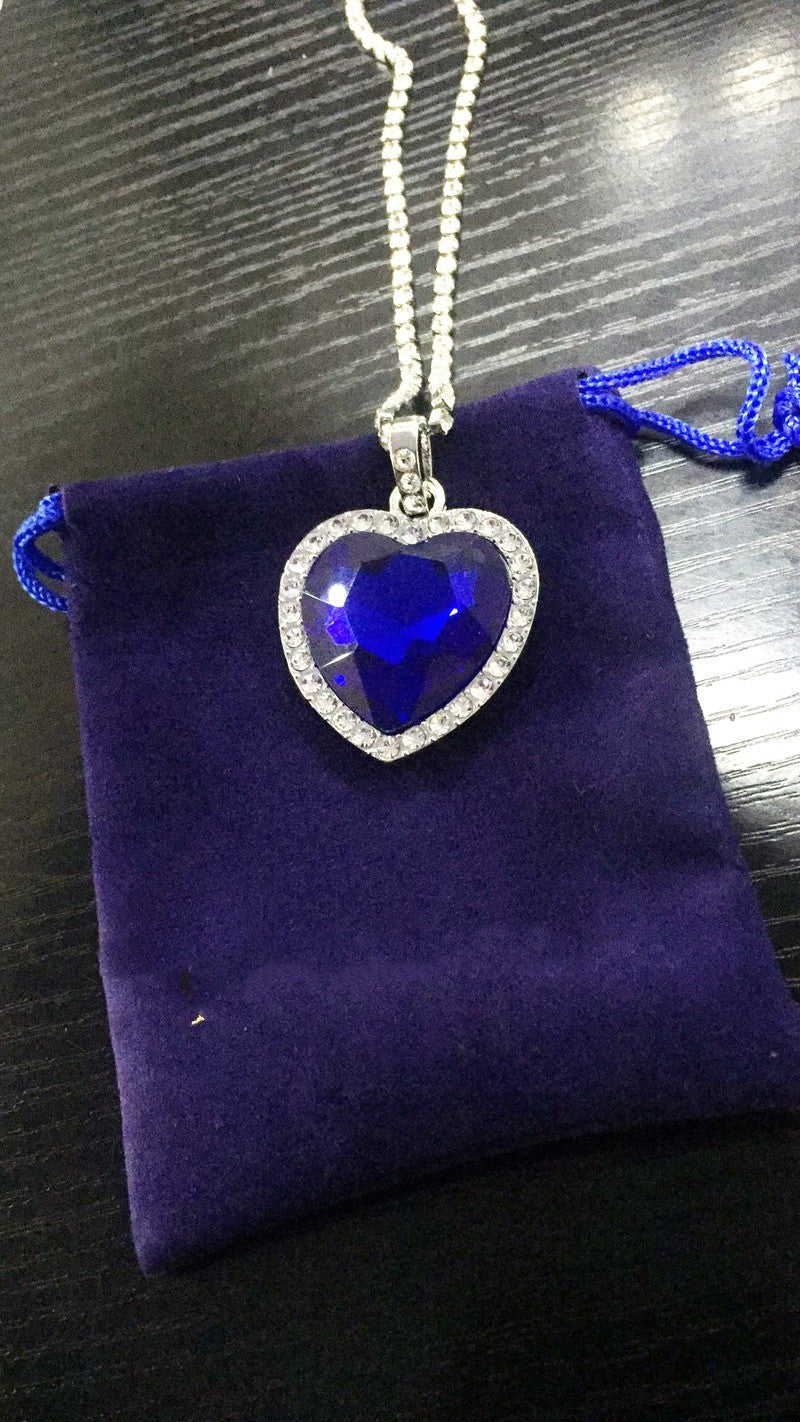 Ocean Heart Blue Love Pendant Necklace Clever