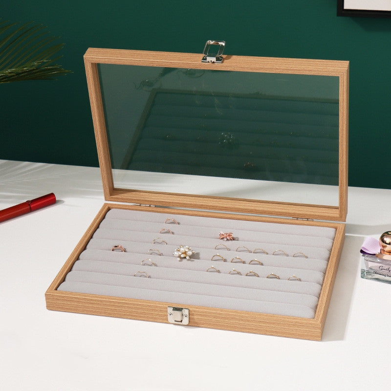 Rosewood Grain Wooden Jewelry Storage Box