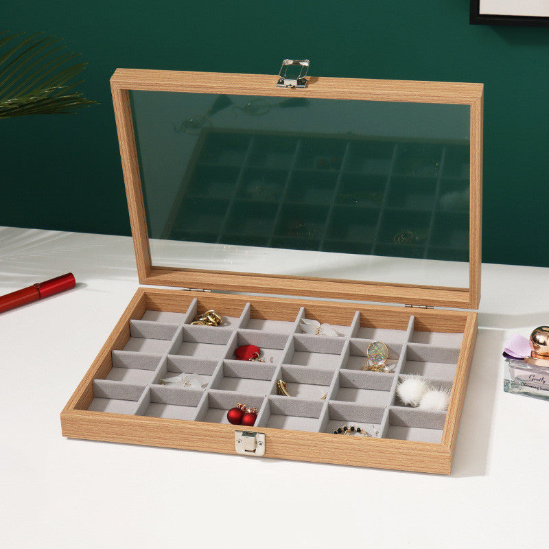 Rosewood Grain Wooden Jewelry Storage Box