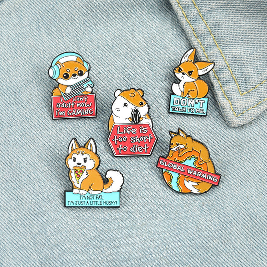 Cartoon Creative Cute Animal Series Brooch Jewelry