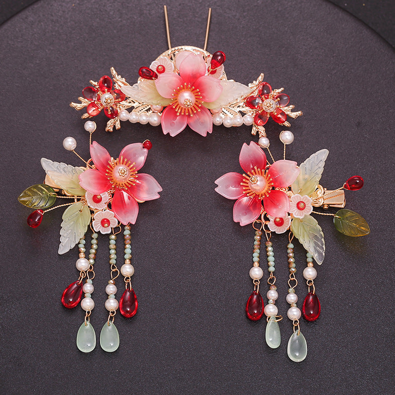 Headdress Hair Plug Fringed Hairpin Full Set Step Rock