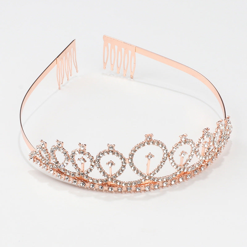 Birthday Crown Bridal Alloy Shiny Diamond Hair Accessory