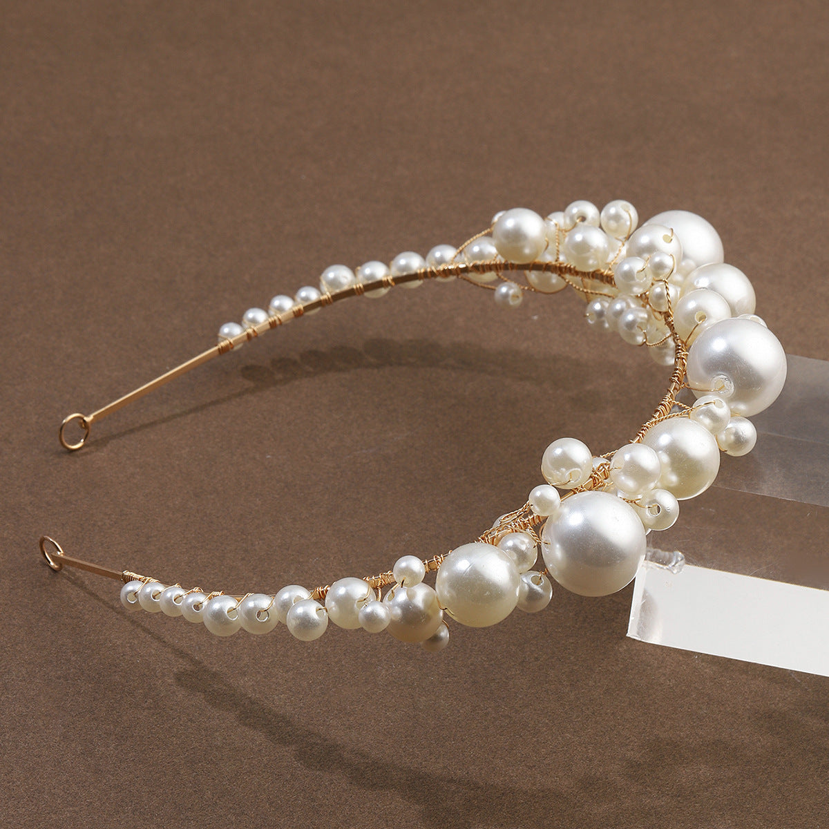 Retro Bridal Headdress Simple Pearl Headband