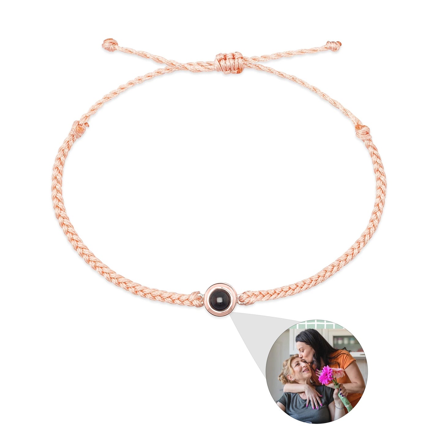 Custom Photo Projection Braided Bracelet