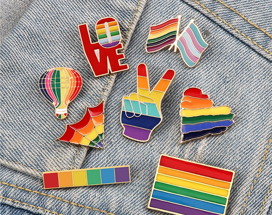 Creative Six-Color Rainbow Brooch