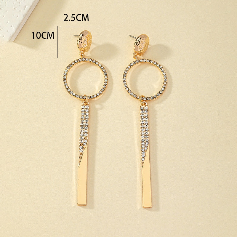 Diamond Elegant Geometric Personality Fashion Women's Earrings