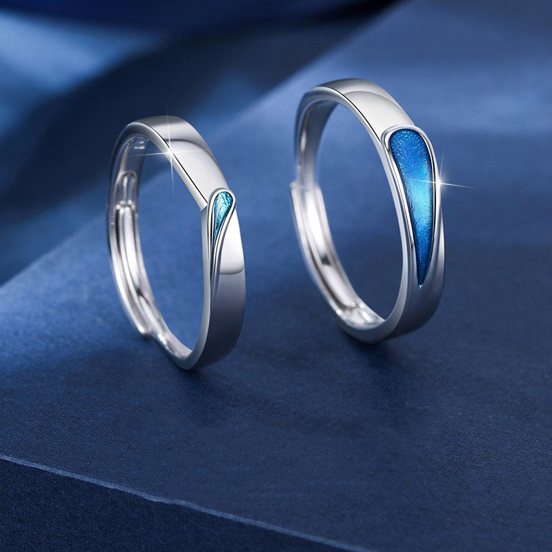 Fashion Blue Tear Ring Drops