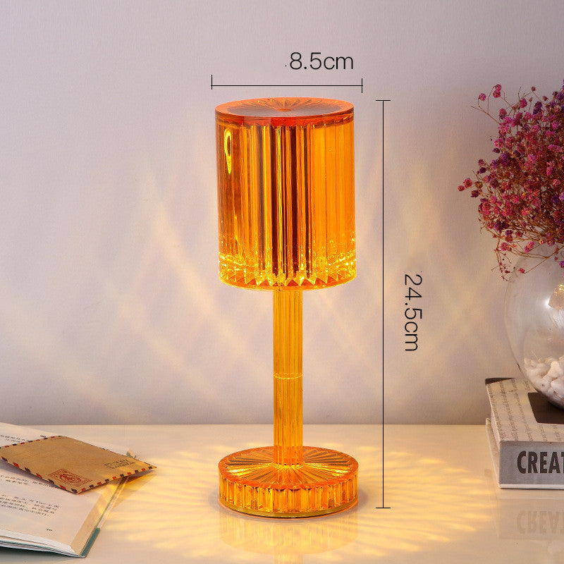 Elegant Crystal Table Lamp with Touch Control & Dimmable LED