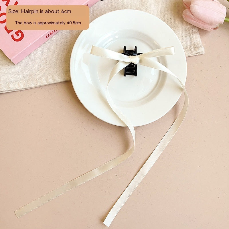 Cute Bow Ribbon Grip Sweet Children's High-grade Back Headdress