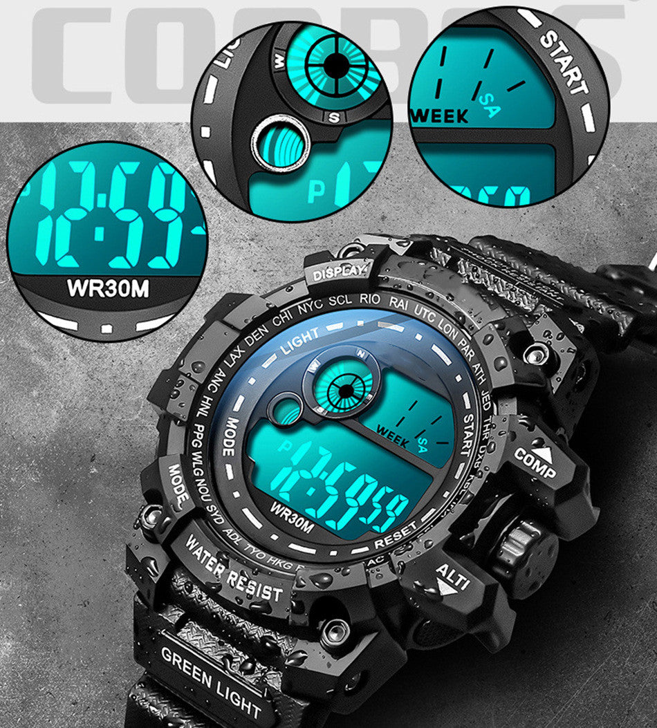 Waterproof Luminous Digital Display Men's And Women's Electronic Watch