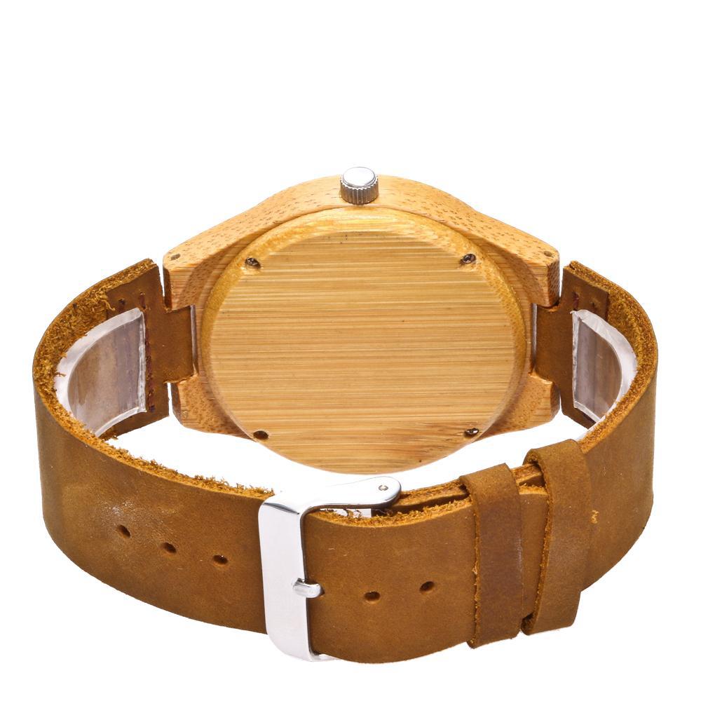 Bamboo quartz watch