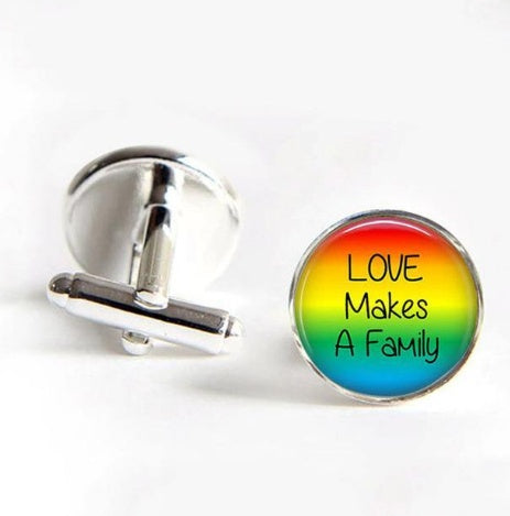 Gay Pride Rainbow Cufflinks