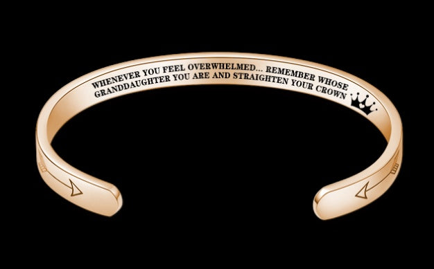 Inspirational Stainless Steel Cuff Bracelet