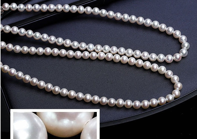 Elegant White Pearl Necklace