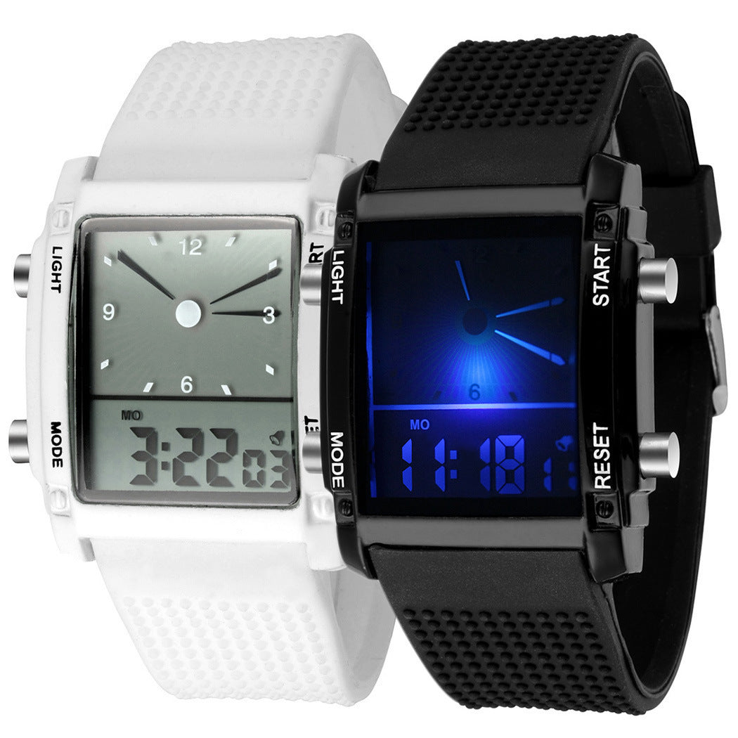 Dual Display Electronic Watch LED Sports Fashion Trend