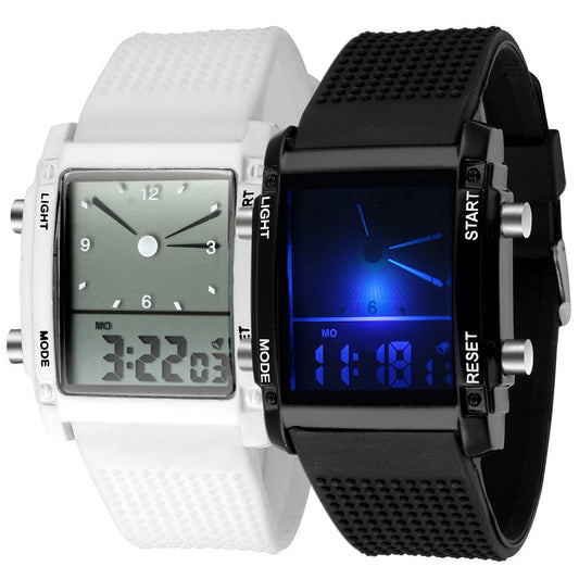 Dual Display Electronic Watch LED Sports Fashion Trend