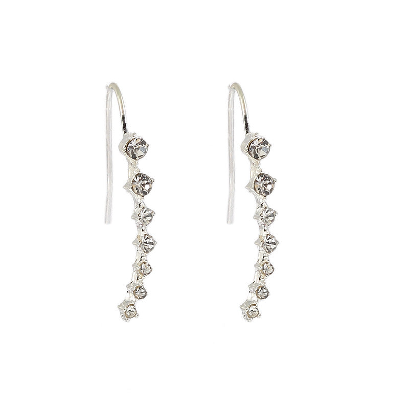 7 long rhinestone bridal earrings