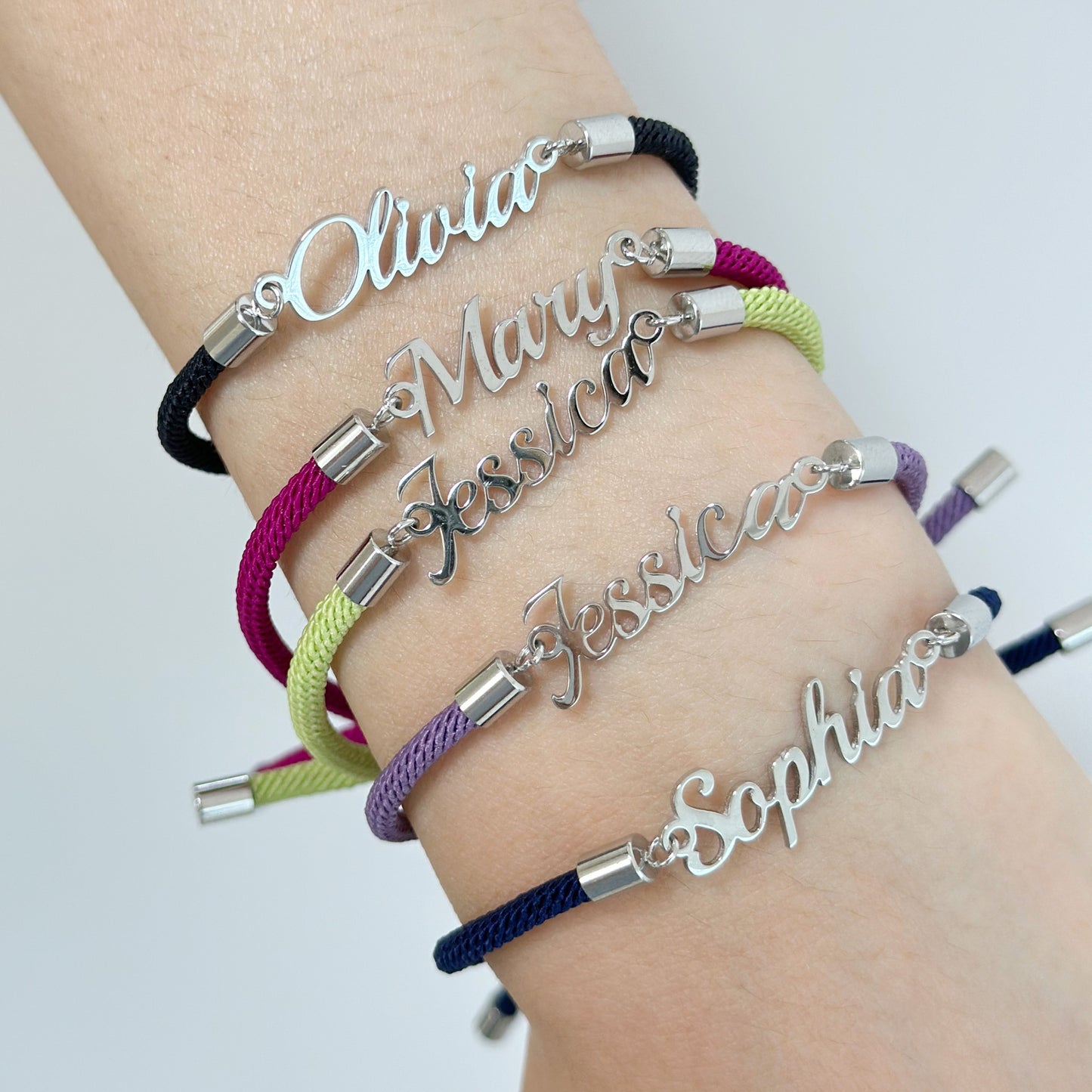 Custom Colorful Rope Name Bracelet