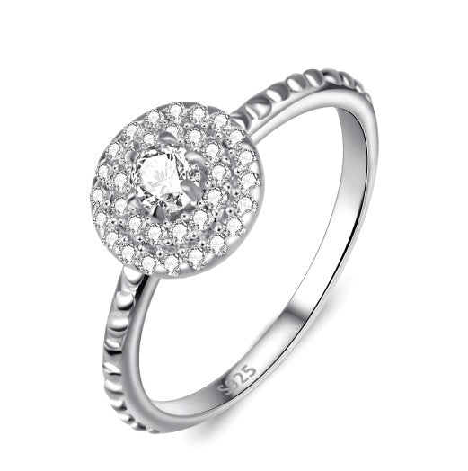 925 Sterling Silver Diamante Ring