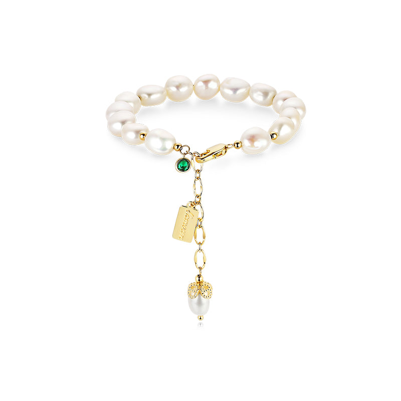 Natural Zircon Luxury Pearl Bracelet