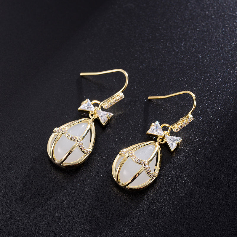 Opal Butterfly Stud Earrings Women