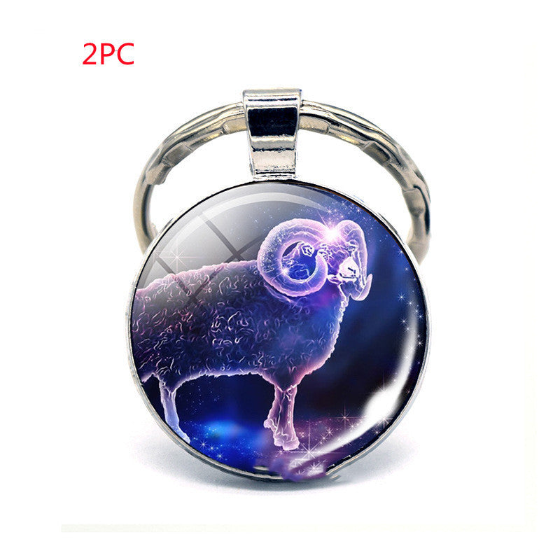 Twelve Constellation Keychain Birthday Gift