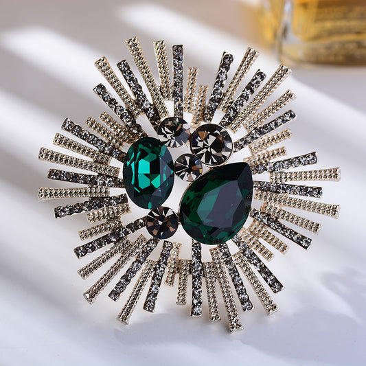 Women's Fashionable Airy Faux Gemstone Brooch