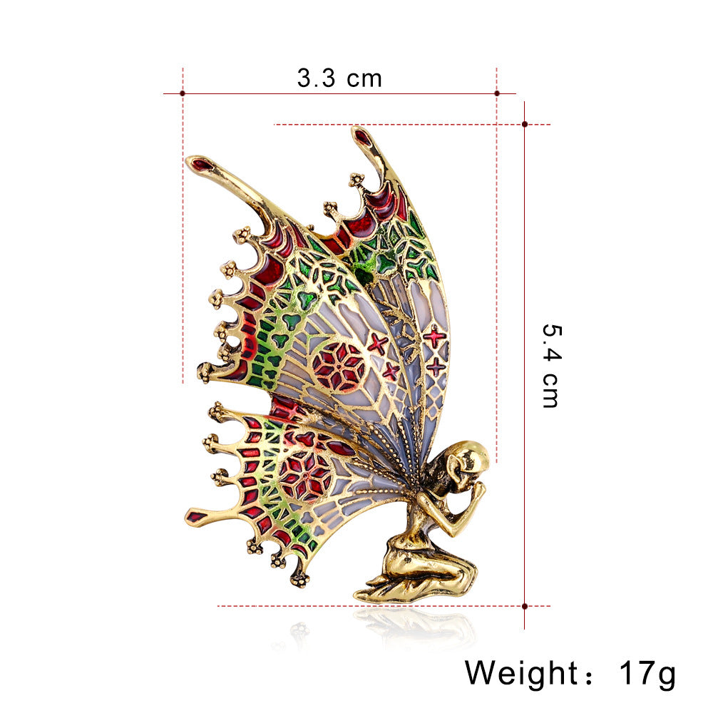 Fashion Vintage Butterfly Angel Brooch